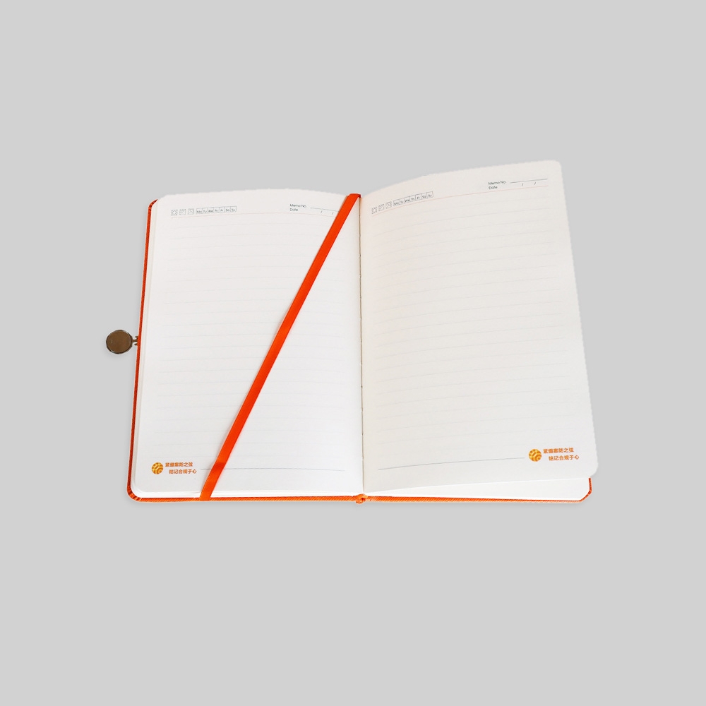PU Notebooks With a Metal Logo